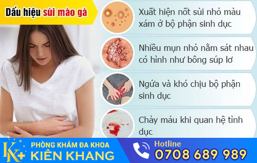 Dấu hiệu bệnh sùi mào gà